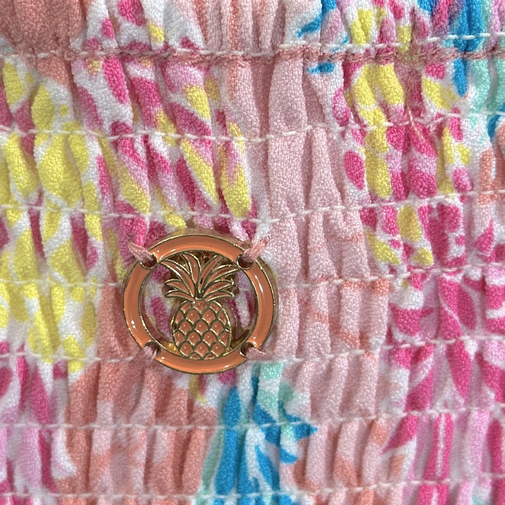 Simply Southern Pink and Blue Tropical Midi Dress - Picture 7 of 10
